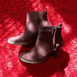 Maroon Heeled Booties